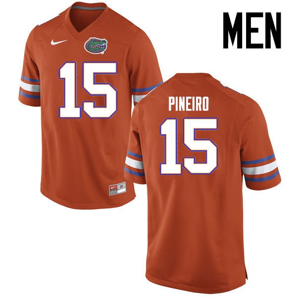 Florida Gators Men #15 Eddy Pineiro College Football Jerseys Orange
